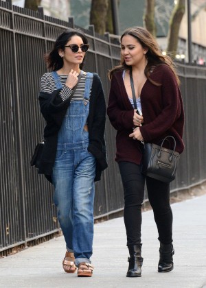 Vanessa Hudgens with her sister out in NYC