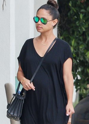 Vanessa Lachey in Black Dress out in Los Angeles