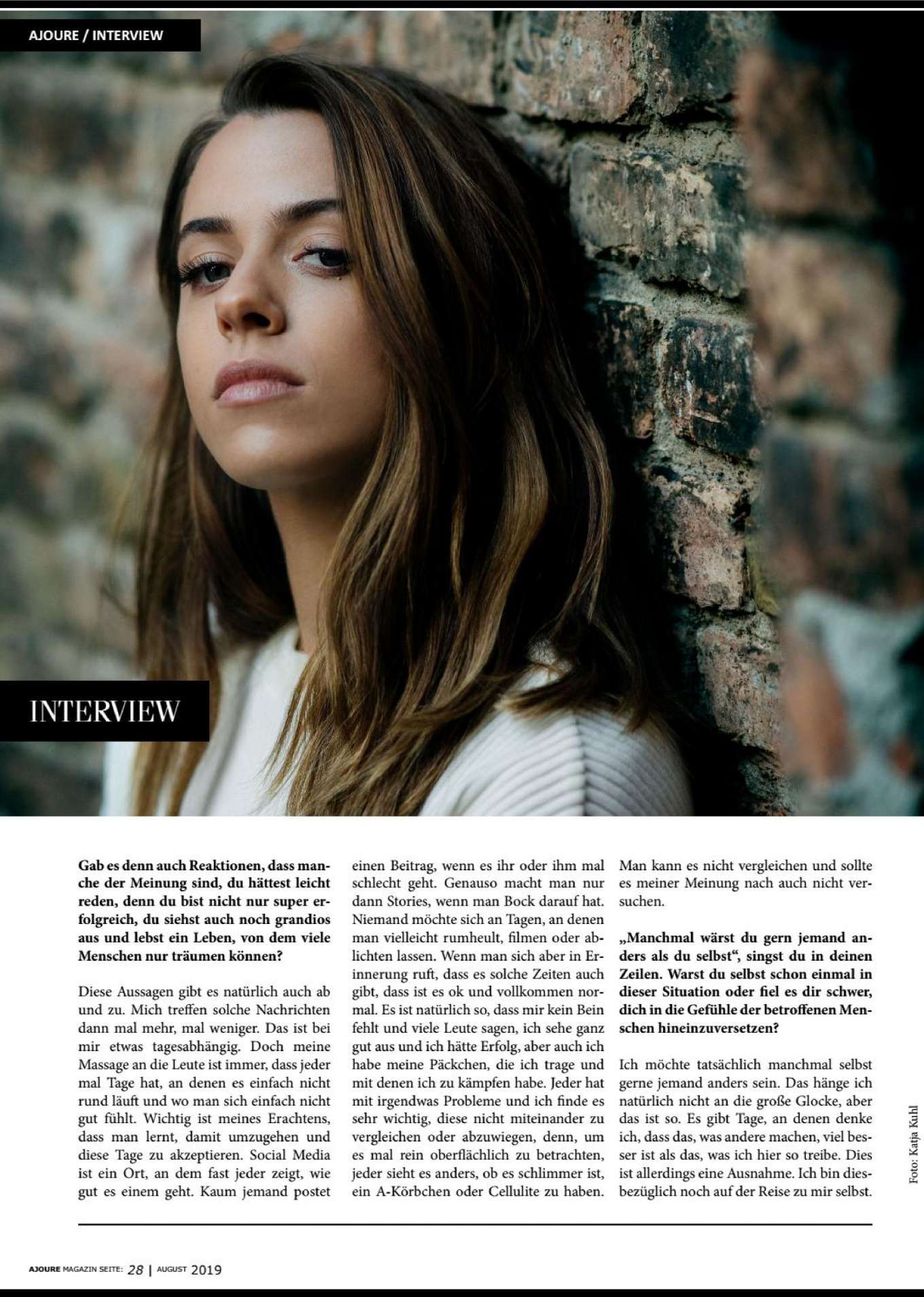 Vanessa Mai â€“ Ajoure Magazine (August 2019)