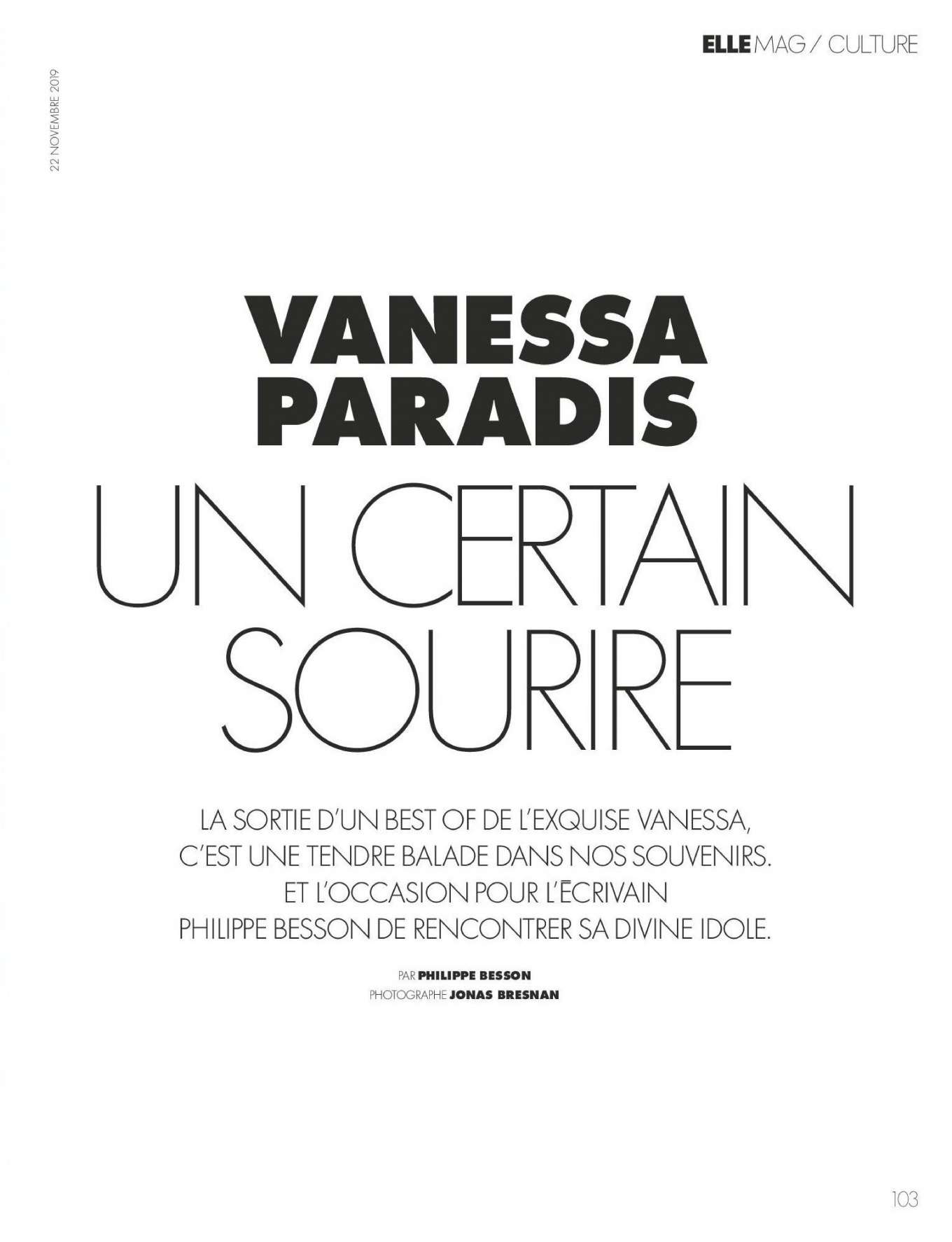 Vanessa Paradis 2019 : Vanessa Paradis – Elle France 2019-07