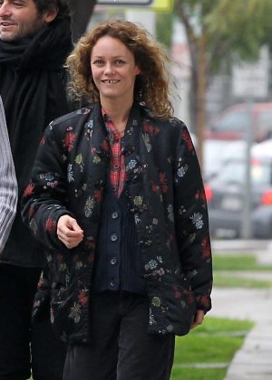 Vanessa Paradis out for lunch at Ed's coffee in Beverly Hills