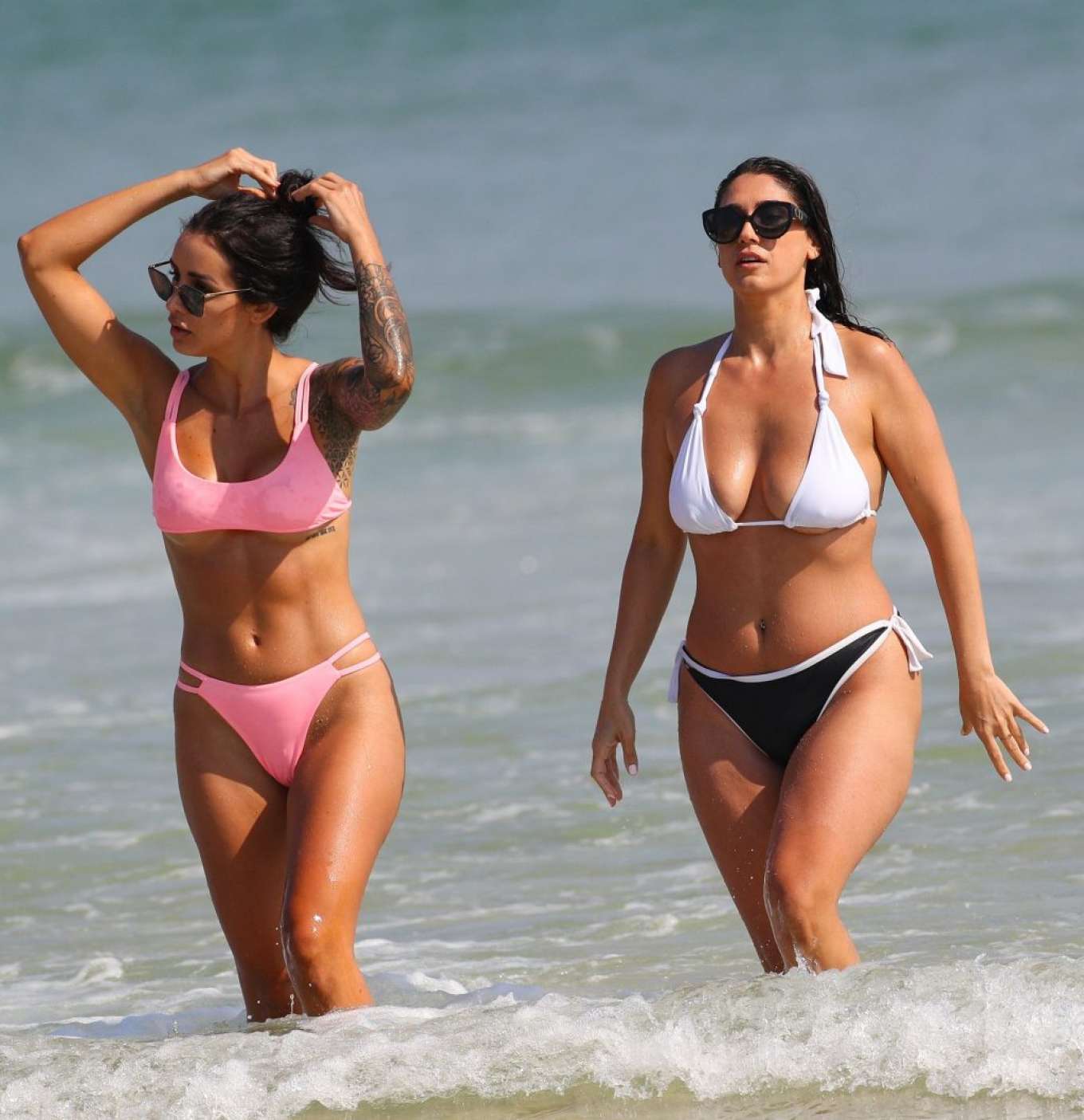 Vanessa Sierra and Sonya Mefaddi in Bikini on Bondi Beach. 