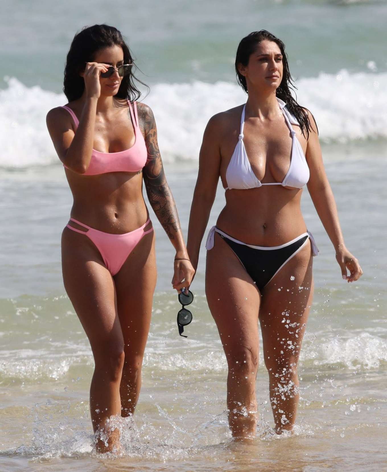 Vanessa Sierra and Sonya Mefaddi in Bikini on Bondi Beach. 