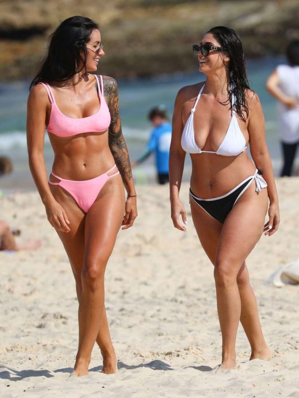 Vanessa Sierra and Sonya Mefaddi in Bikini on Bondi Beach