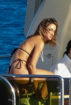Vanessa Sierra - In a bikini on a boat in Mykonos