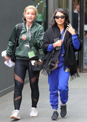 Vanessa White and Helen Skelton - Head off to their Celeb Boxing Match in Manchester