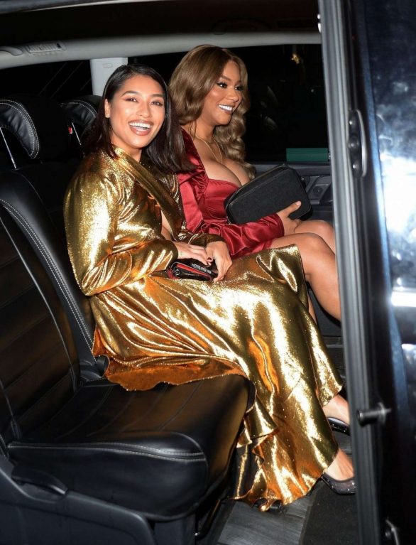 Vanessa White and Munroe Bergdorf - Leaving Pat McGrath Party in London