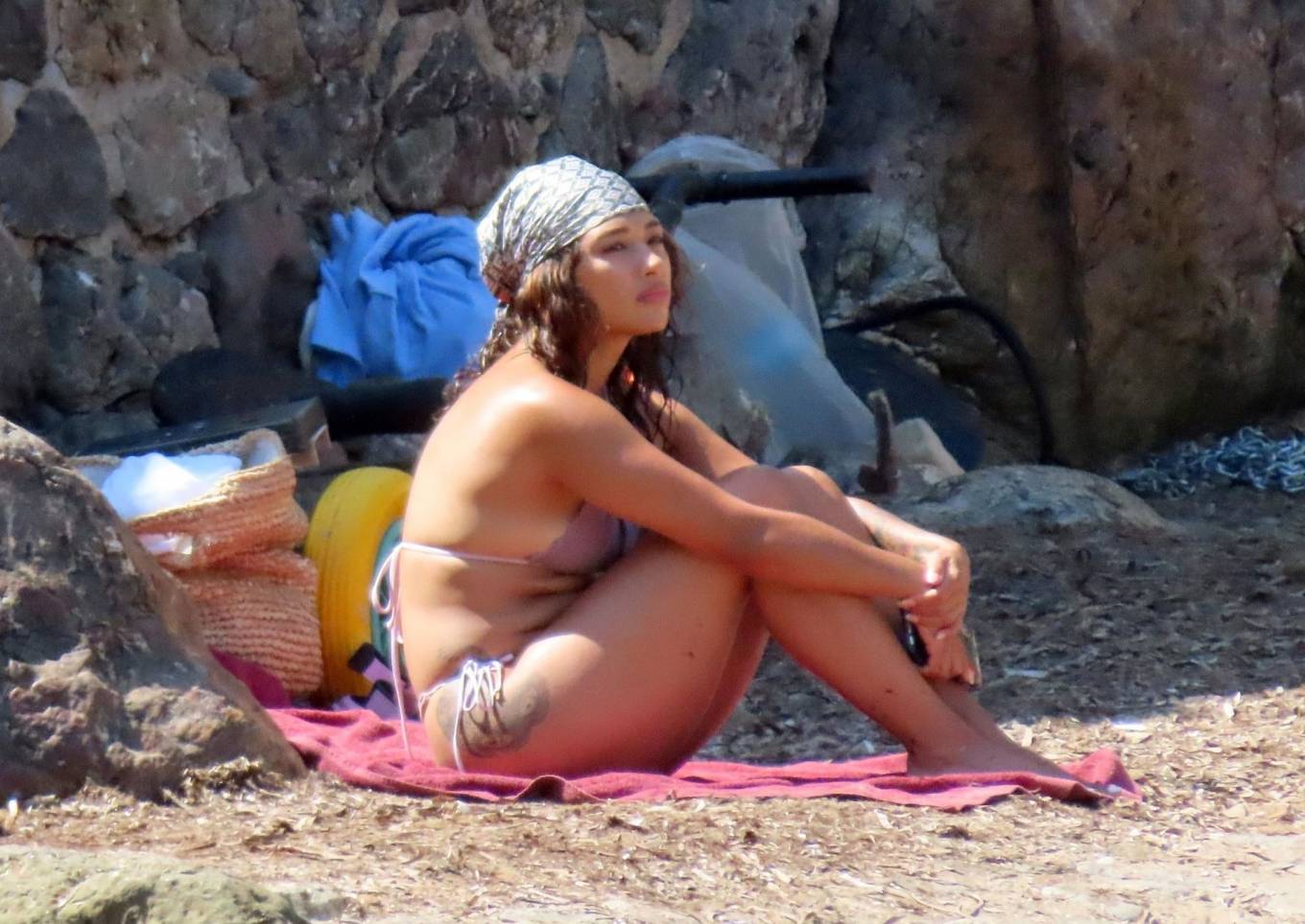Vanessa White – Bikini candids in Mallorca
