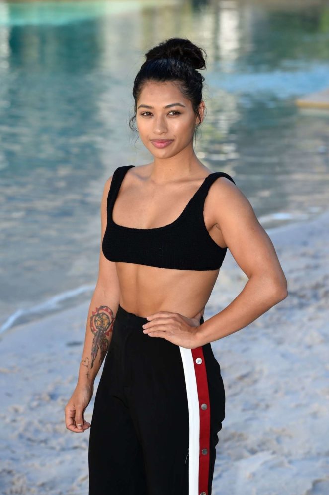 Vanessa White - posing on the beach at Surfers Paradise in Australia