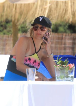 Verena Kert in Swimsuit on vacation in Ibiza