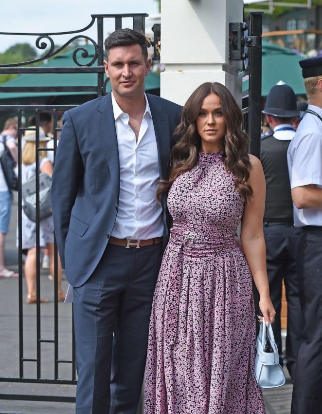 Vicky Pattison and John Noble - Arriving at Wimbledon Tennis Tournament in London
