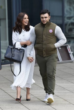 Vicky Pattison - leaving Steph's Packed Lunch TV Show in Leeds