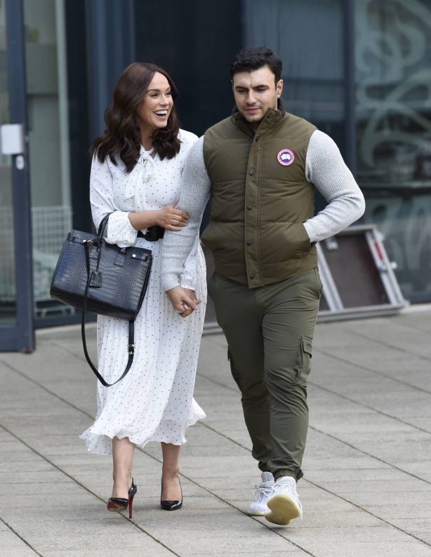 Vicky Pattison - leaving Steph's Packed Lunch TV Show in Leeds