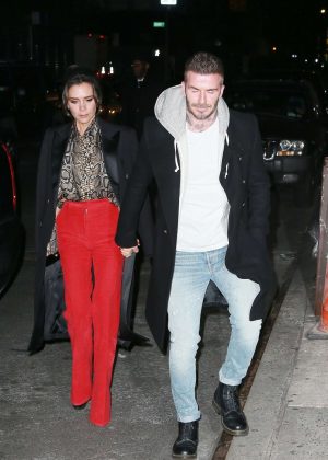 Victoria and David Beckham - Arrives at Victoria's Reebok Party in NYC