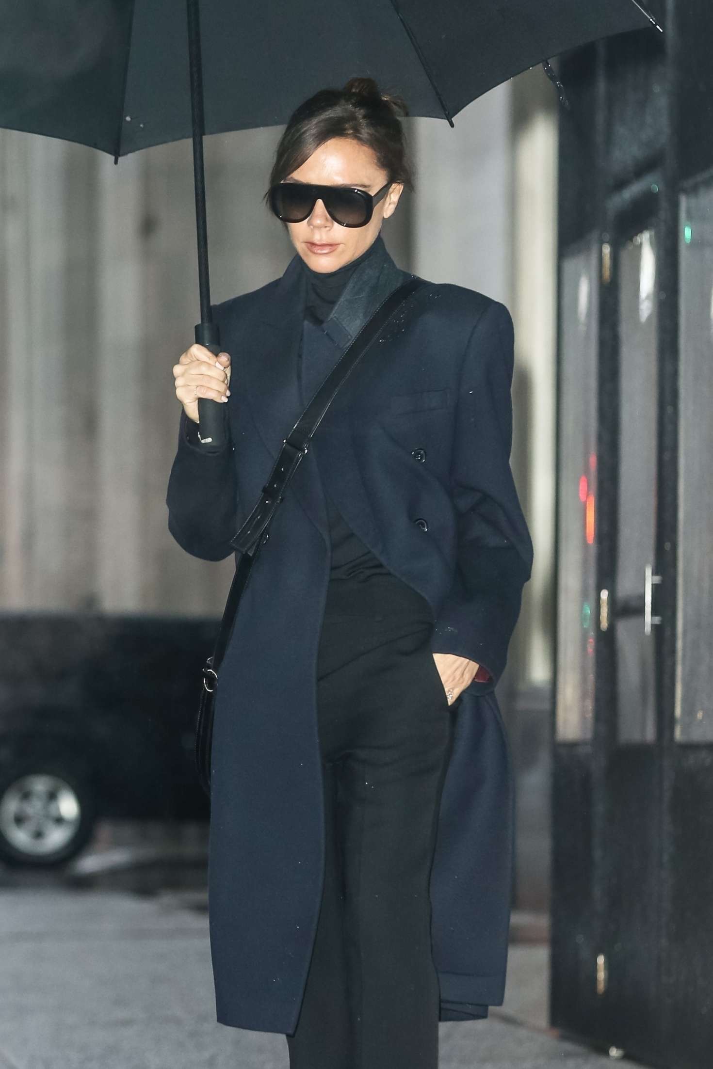 Victoria Beckham in Black out in Manhattan