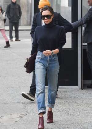 Victoria Beckham in Jeans out in New York City