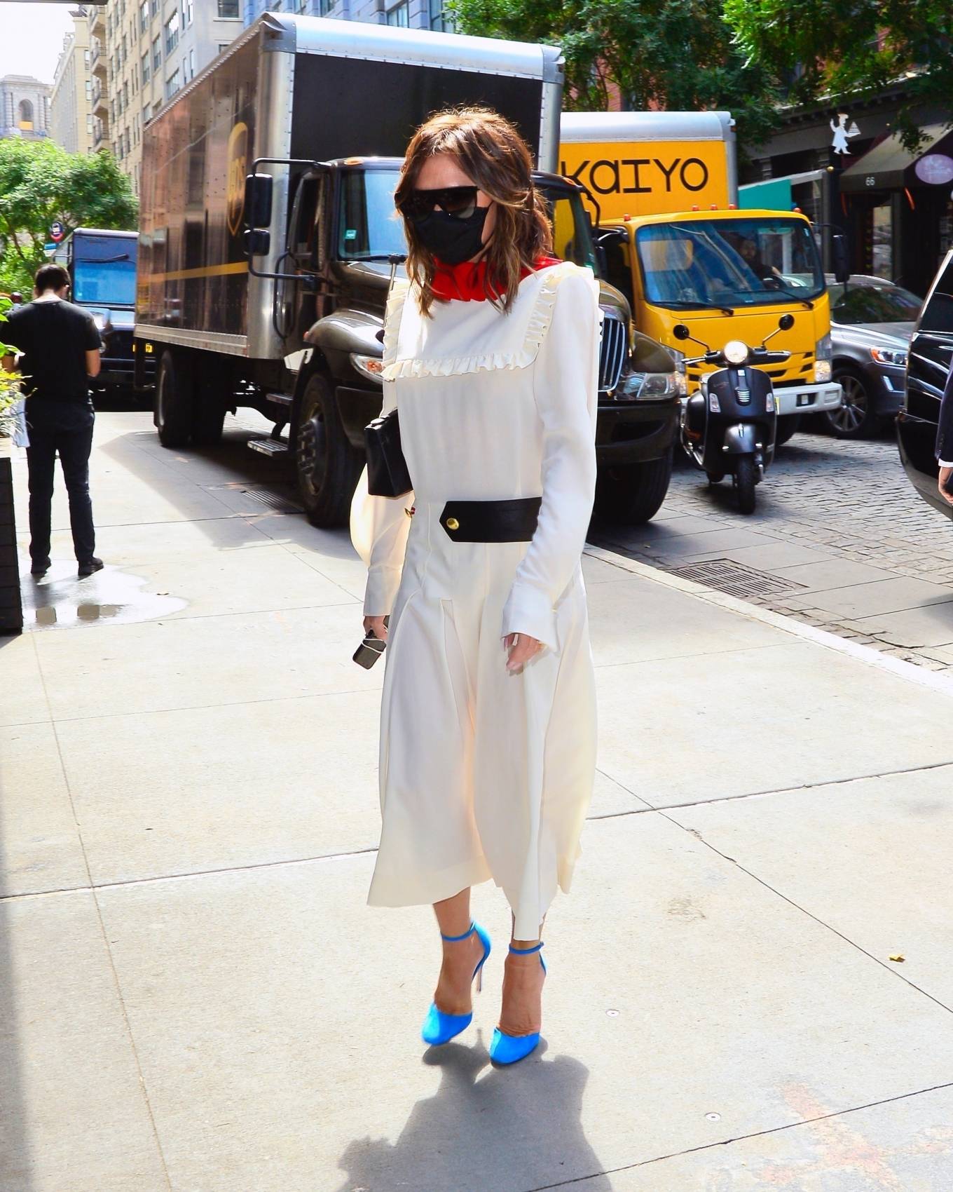 Victoria Beckham 2021 : Victoria Beckham – In white maxi dress steps out in New York-06
