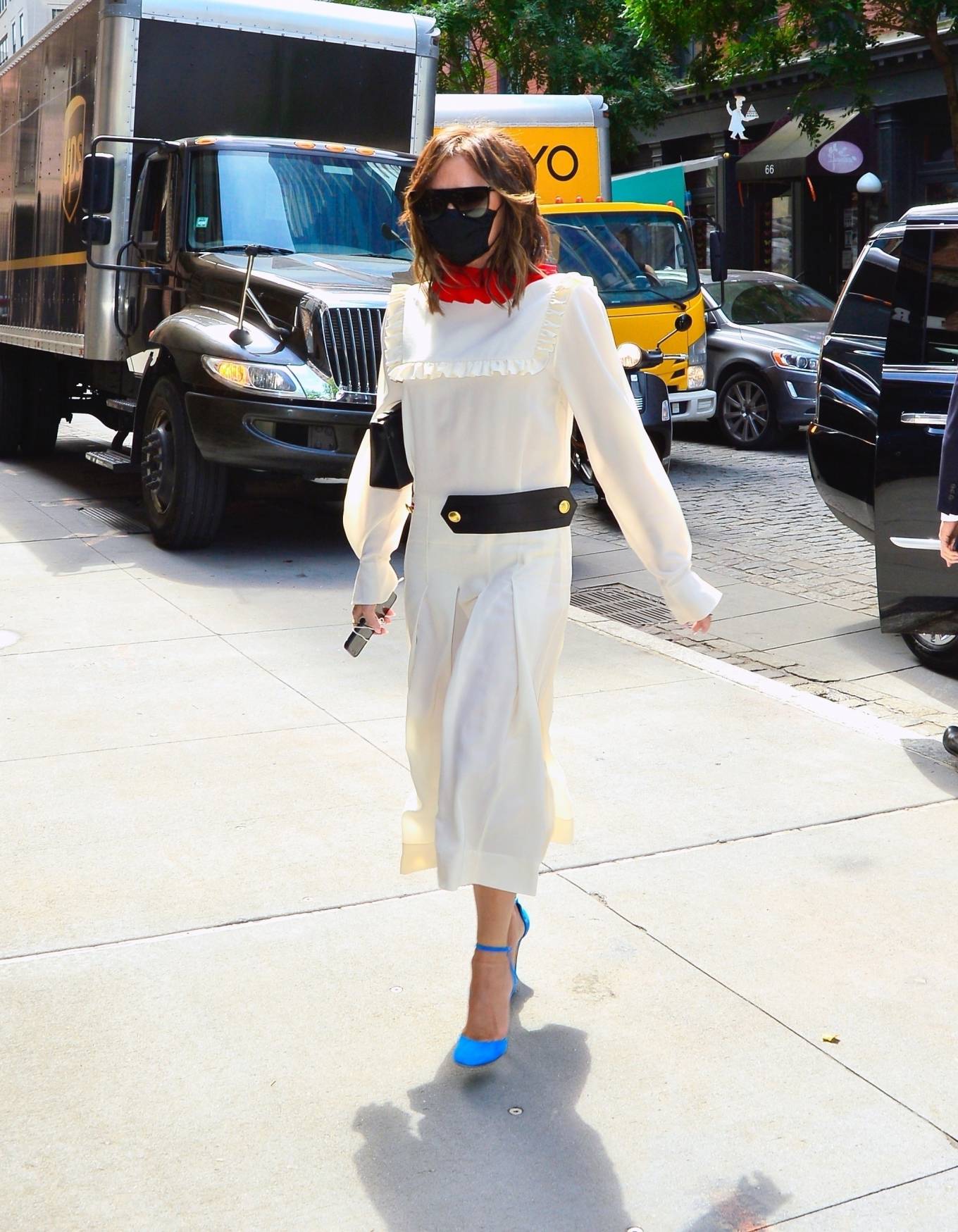 Victoria Beckham 2021 : Victoria Beckham – In white maxi dress steps out in New York-08