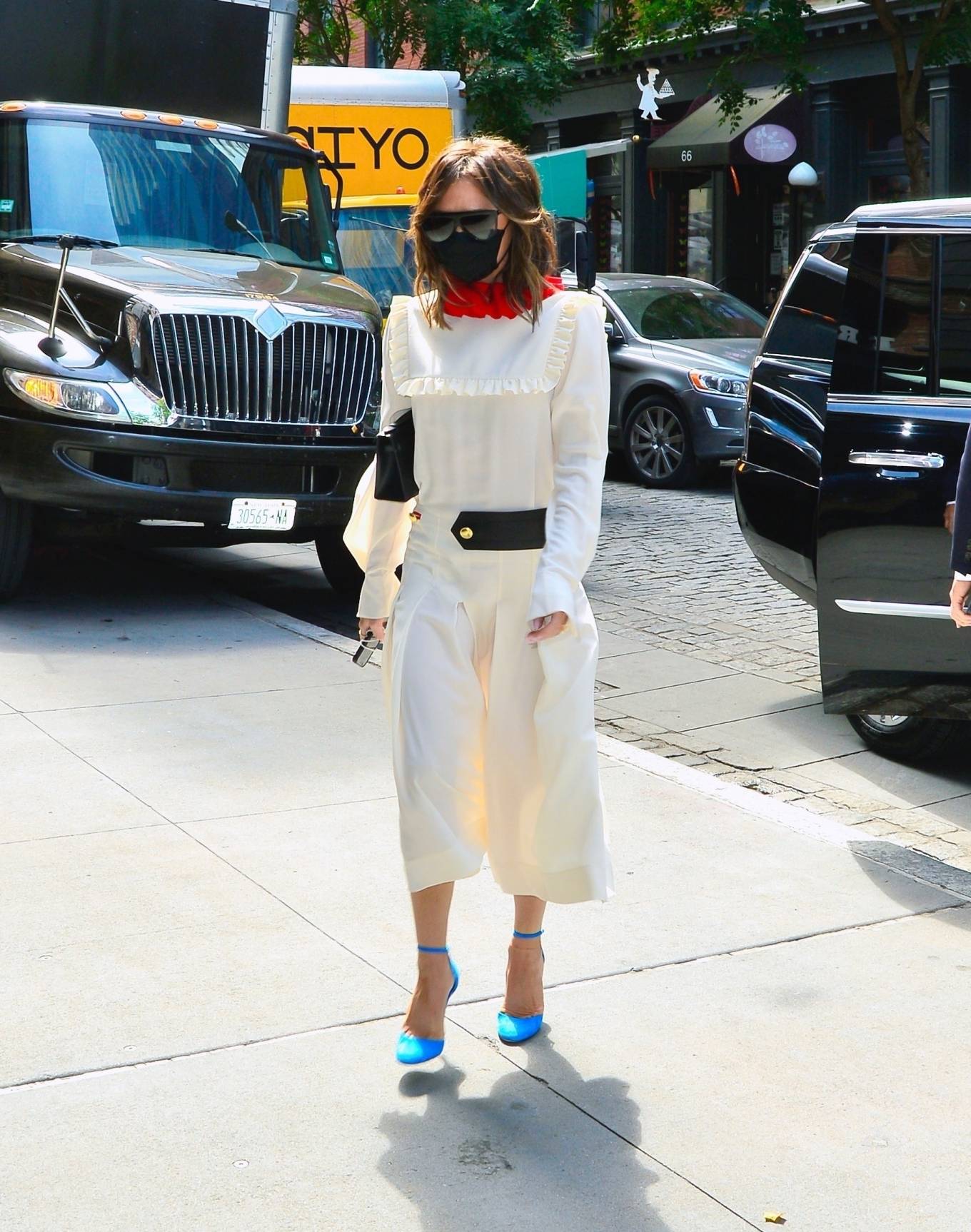 Victoria Beckham 2021 : Victoria Beckham – In white maxi dress steps out in New York-09