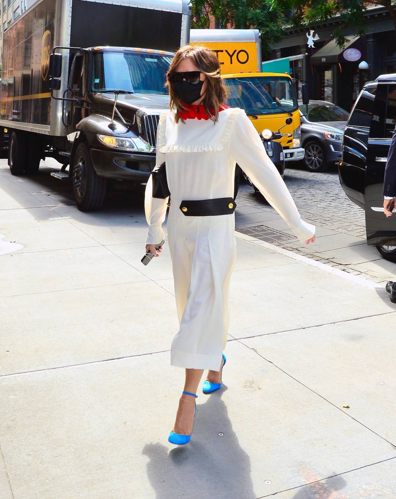 Victoria Beckham 2021 : Victoria Beckham – In white maxi dress steps out in New York-11