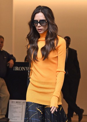 Victoria Beckham - Leaving an office in New York City