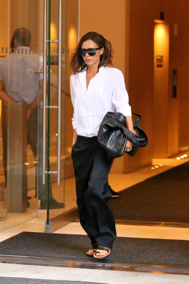 Victoria Beckham - Leaving her hotel in NYC