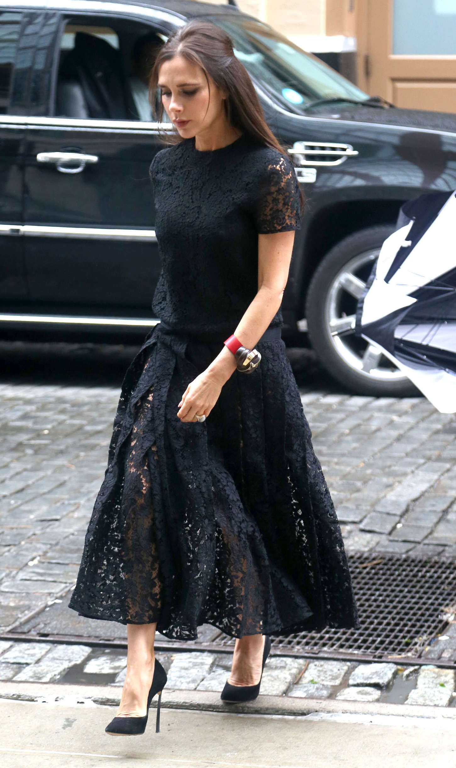 Victoria Beckham in Black Dress -02 | GotCeleb