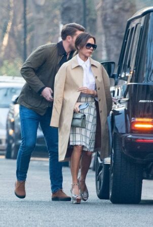 Victoria Beckham - Out in snakeskin and heels in London