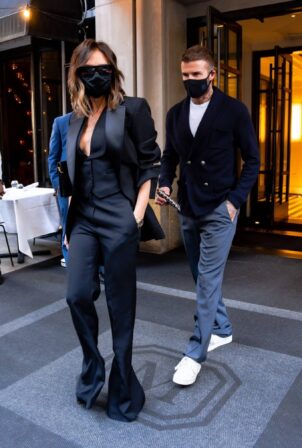 Victoria Beckham - Seen with David Beckham at Carbone Restaurant in New York