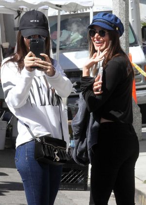 Victoria Justice and Madison Reed at Farmers Market in Studio City