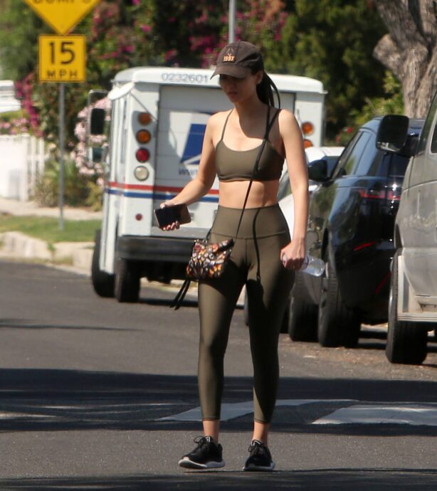 Victoria Justice - In a leggings seen in Los Angeles