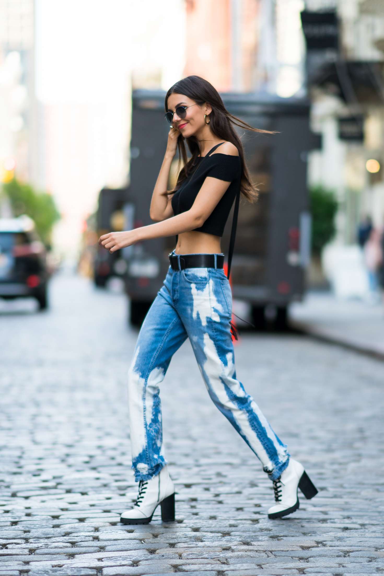 Victoria Justice in Jeans and Black Crop Top -19 | GotCeleb