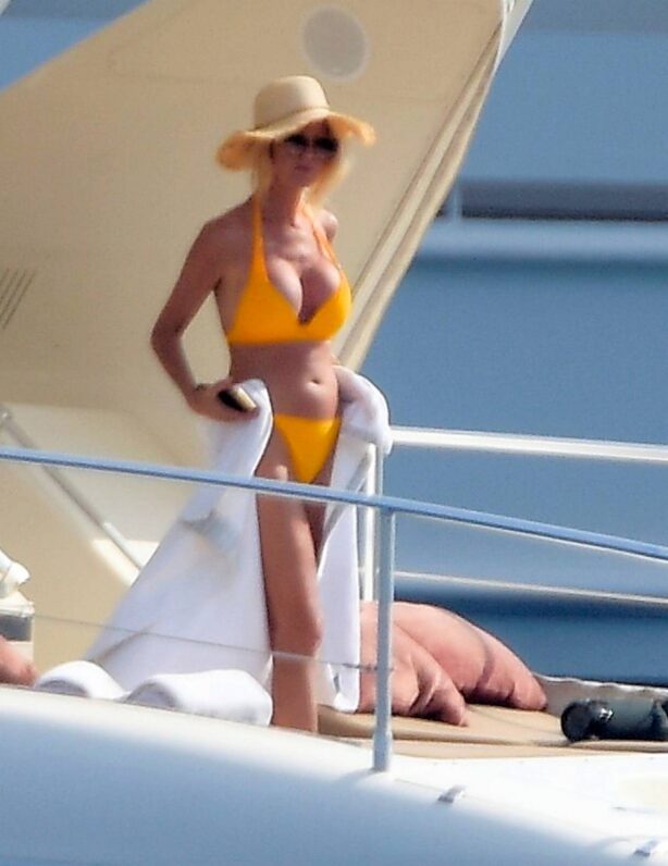 Victoria Silvstedt - In a bikini on a luxury yacht in Monaco