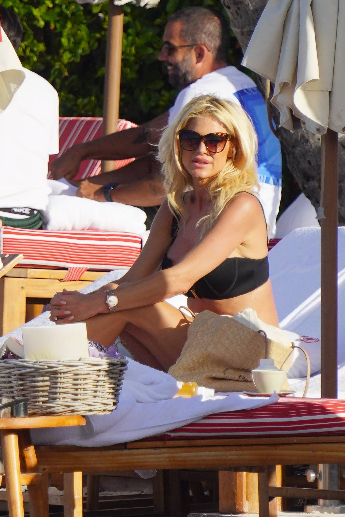 Victoria Silvstedt 2023 : Victoria Silvstedt – In a bikini On the beach in St Barts-07