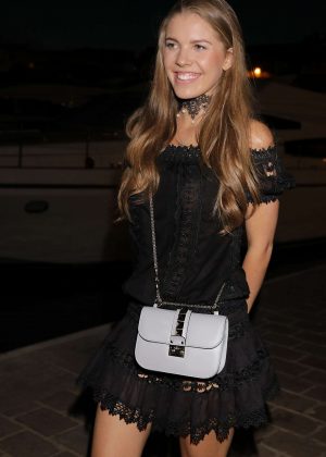Victoria Swarovski Arriving at yacht party in Cannes