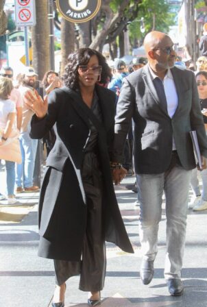 Viola Davis - Leaves Octavia Spencer's Walk of Fame event in Hollywood