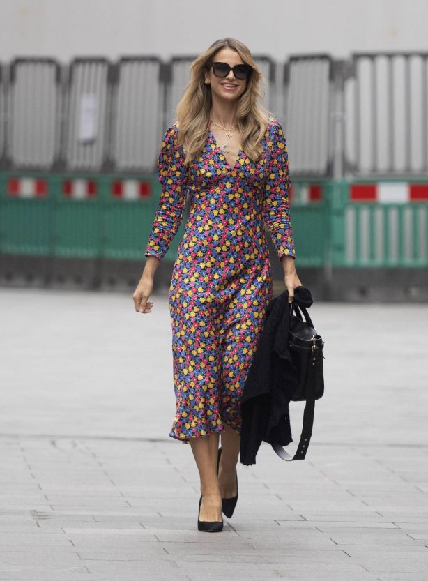 Vogue Williams - In maxi dress seen at Global Radio in London