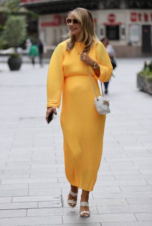 Vogue Williams in Yellow Dress - Out in London