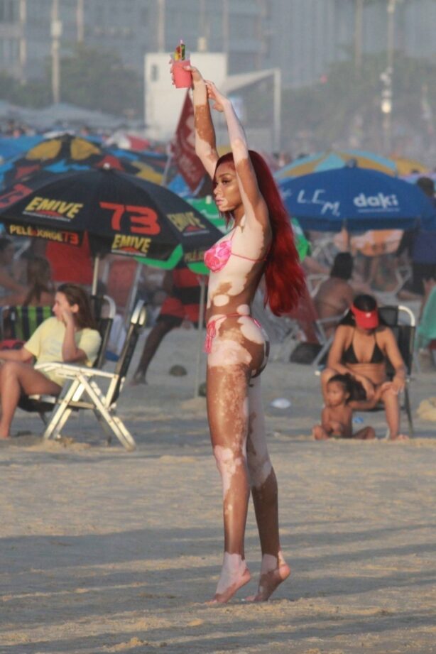 Winnie Harlow - In a bikini at Ipanema Beach