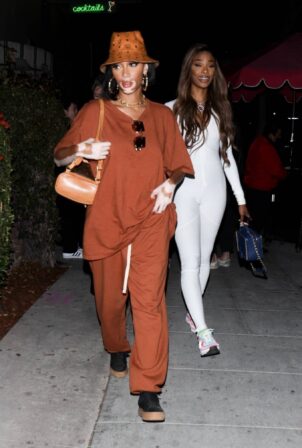 Winnie Harlow - leaving Zack Bia's Birthday bash at Delilah in West Hollywood