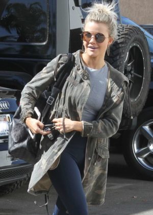 Witney Carson heads to dance practice in Los Angeles