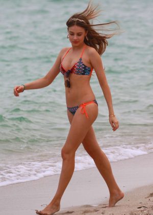 Xenia Tchoumitcheva - Bikini Candids on Miami Beach