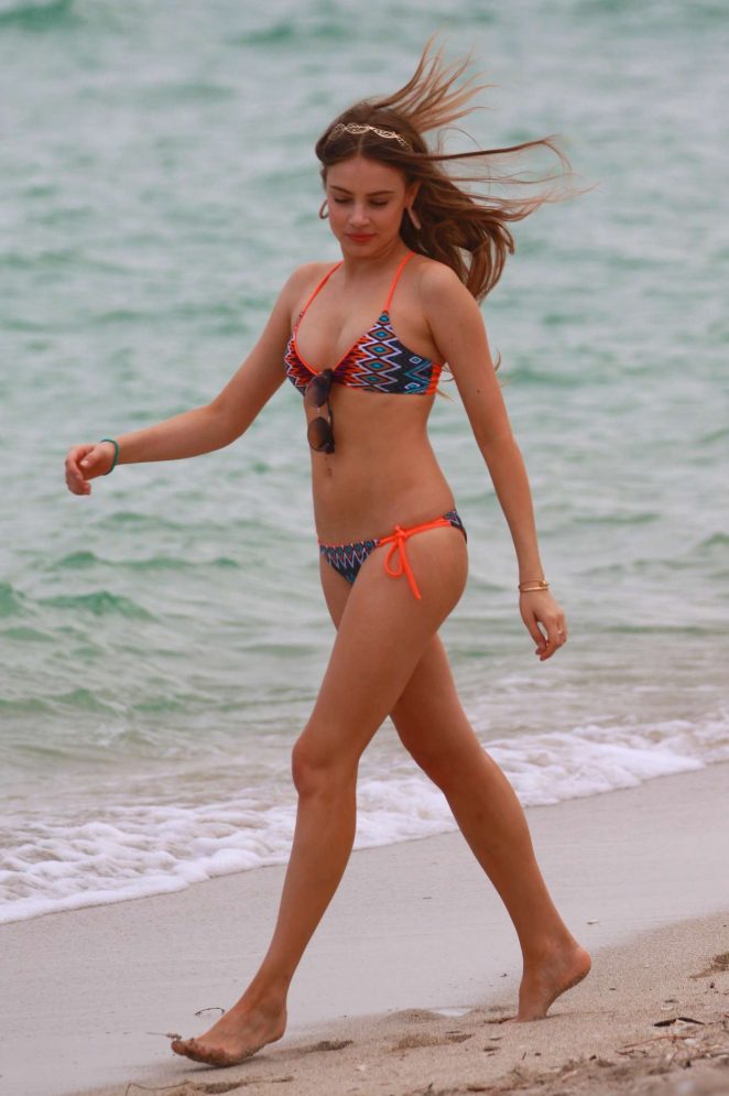 Xenia Tchoumitcheva - Bikini Candids on Miami Beach