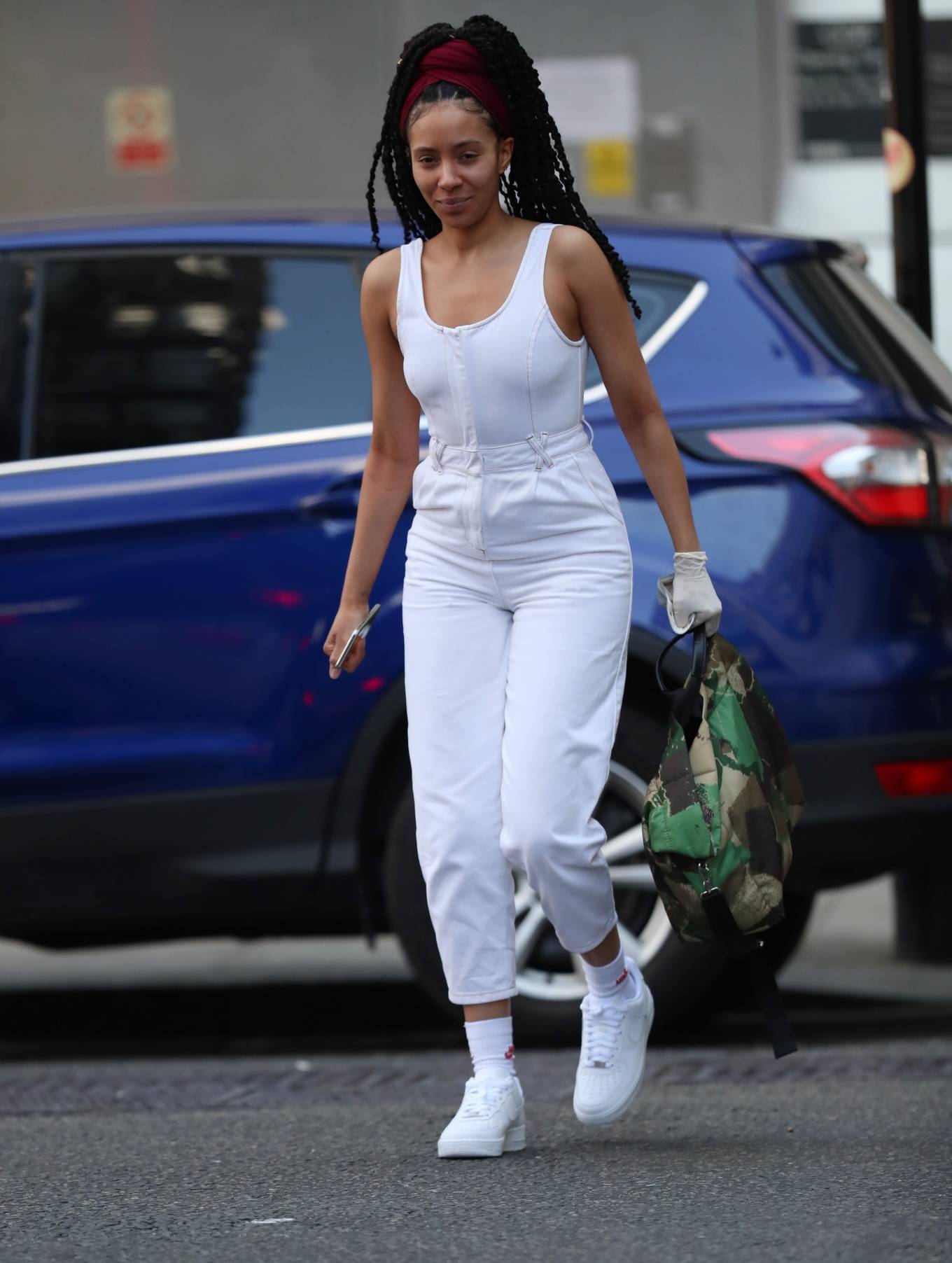 Yasmin Evans â€“ All in white out running errands
