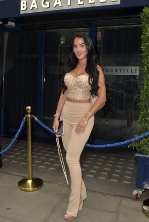 Yazmin Oukhellou - Out For Her Birthday Celebrations In London
