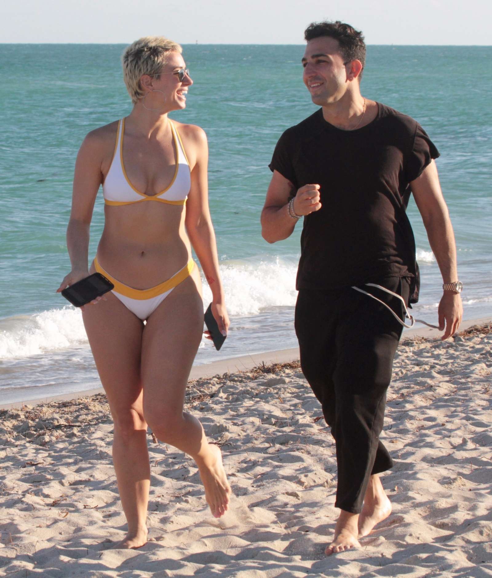 YesJulz in Bikini on the beach in Miami. 