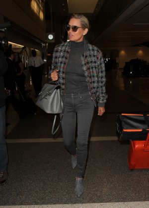 Yolanda Foster at Los Angeles International Airport