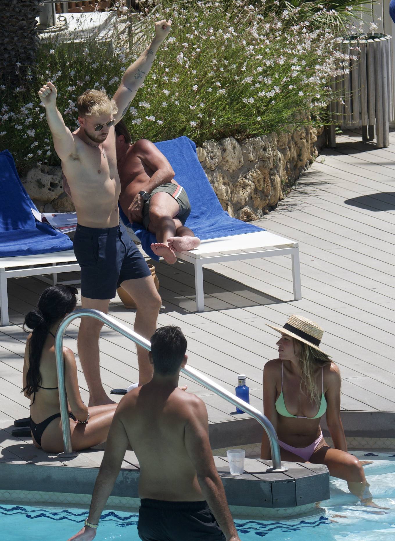 Zara McDermott 2020 : Zara McDermott – Bikini candids in a hotel pool in Marbella-03