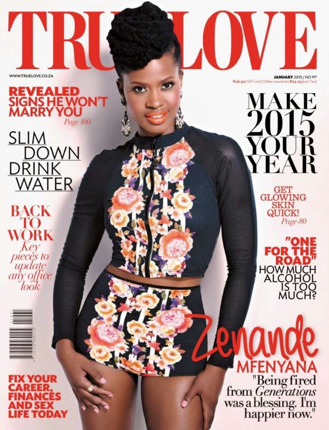 Zenande Mfenyana - True Love South Africa Magazine (January 2015)