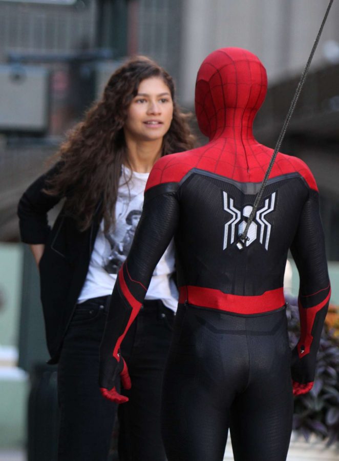 Zendaya and Tom Holland - Filming 'Spider-Man: Far From Home' in NY